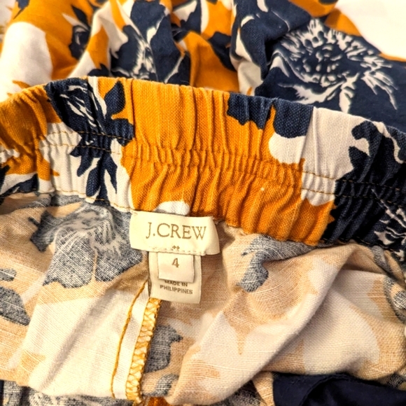 🌺Super Cute Linen Tropical Print Elastic Waist Pull-On Shorts - Picture 3 of 3